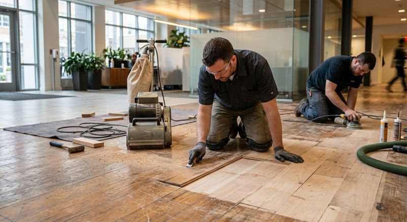 Our team working on Wood Floor Service projects in Sanford, FL